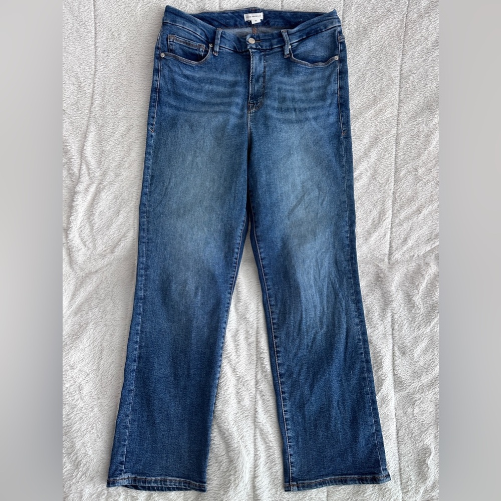 Good American Women’s Soft Tech Straight Jeans sz 15